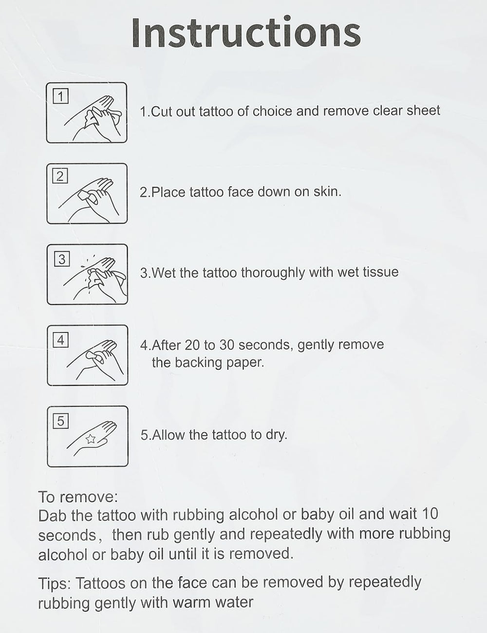 PUREHAIR eight-piece tattoo set packaged for versatile party styling.