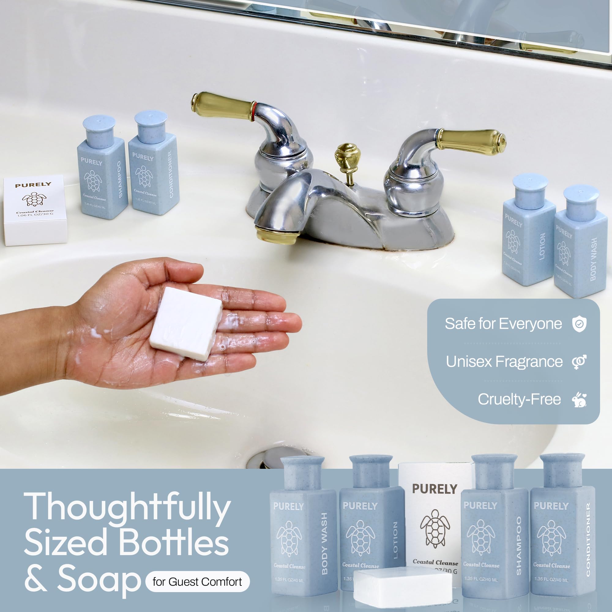 Purely Coastal Cleanse fragrance bottle close-up with fresh ocean notes.