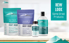Purely Northwest Foot Care Packaging showcases premium, cruelty-free formulation.