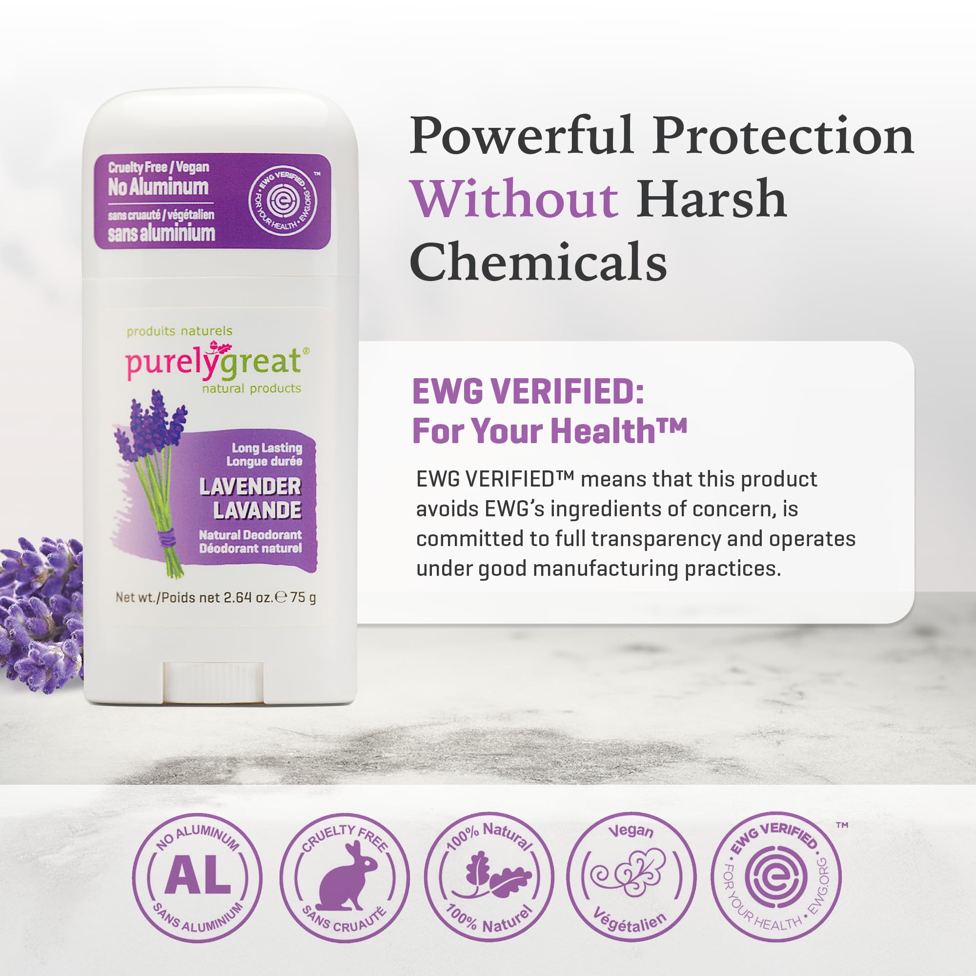 Purelygreat lavender deodorant stick daily-use scenario for all-day confidence.