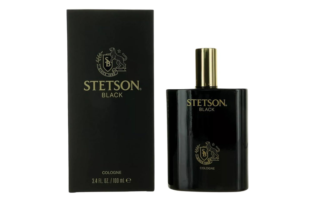 PureScents Stetson Black bottle side view ideal for travel