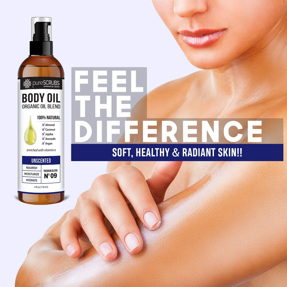 Drops of pureSCRUBS bath oil hint at soothing hydration in a warm bath.