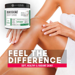 pureSCRUBS peppermint sea salt scrub texture close-up shows fine exfoliation