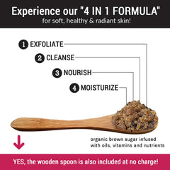 pureSCRUBS round loofah pad for gentle removal of dry skin.
