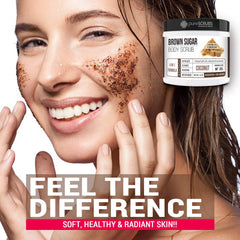pureSCRUBS sugar crystal detail highlights natural texture for better exfoliation.