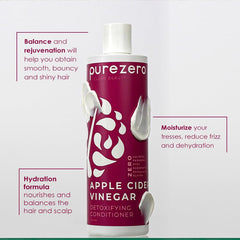 Purezero Apple Cider Vinegar Conditioner bottle pour for detangled hair