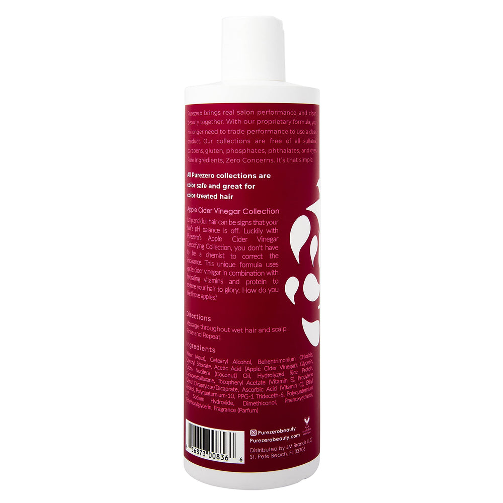 Hair appears soft and shiny after using Purezero shampoo and conditioner
