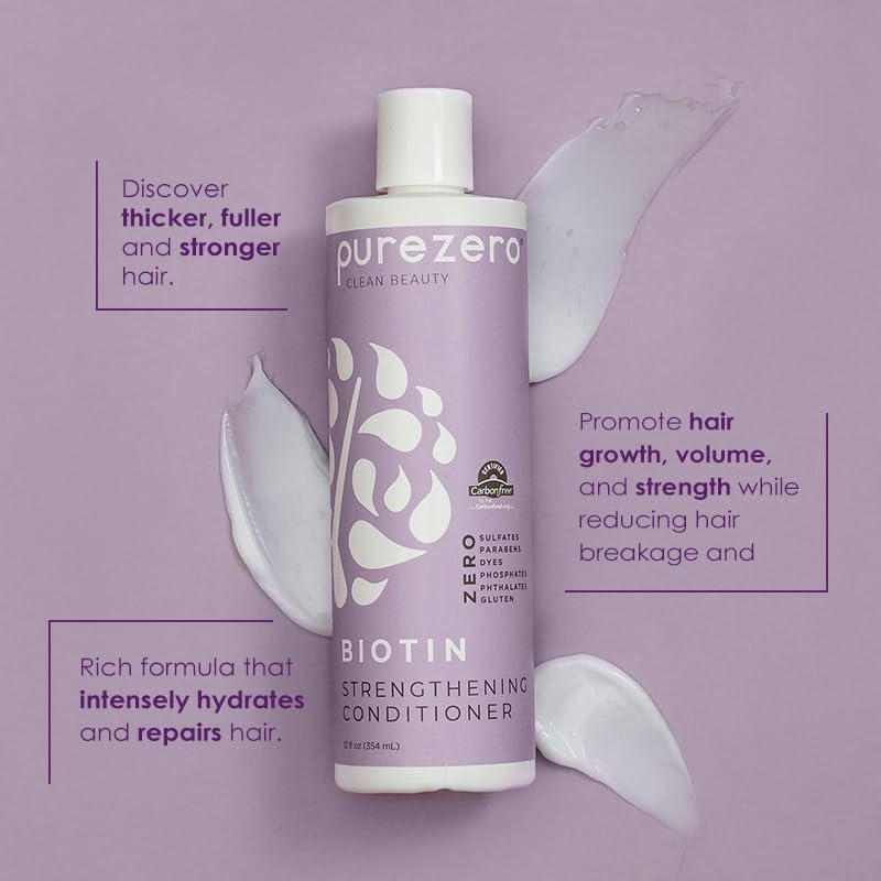 Purezero Biotin shampoo lather closeup emphasizes rich texture and cleansing feel.