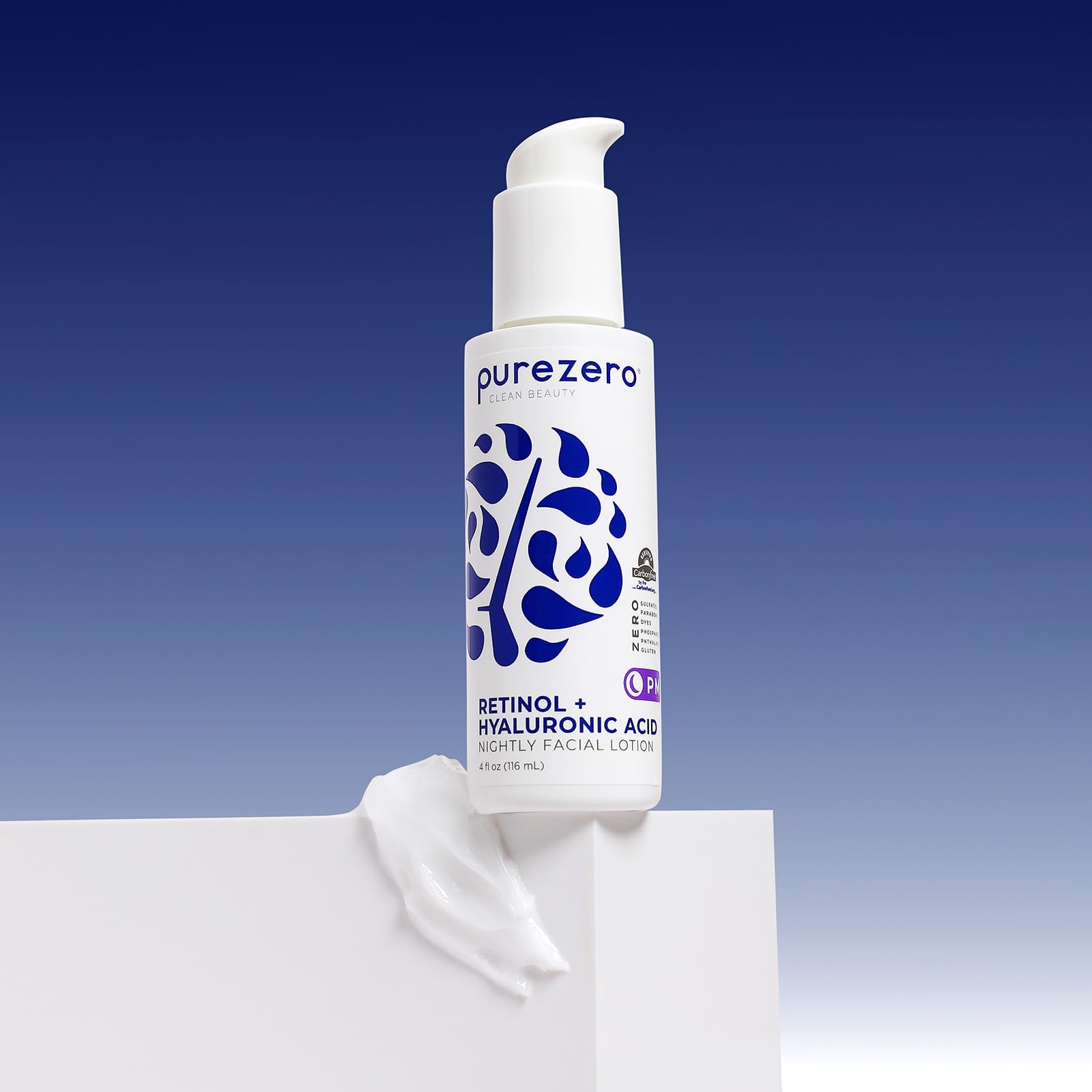 Purezero cream texture close-up highlighting hydrating finish