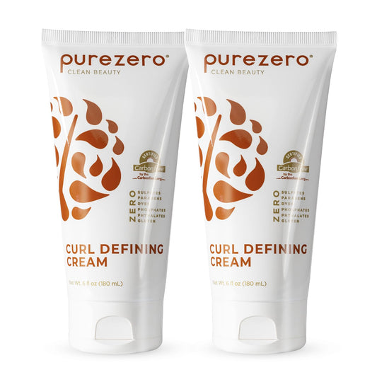 Purezero Curl Cream bottle defines curls with added moisture.