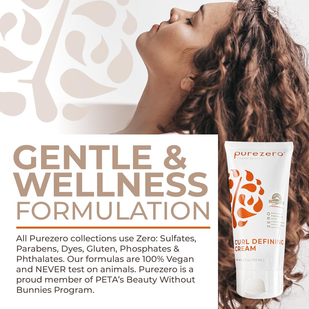 Hair twist demonstrates defined, bouncy curls with Purezero.