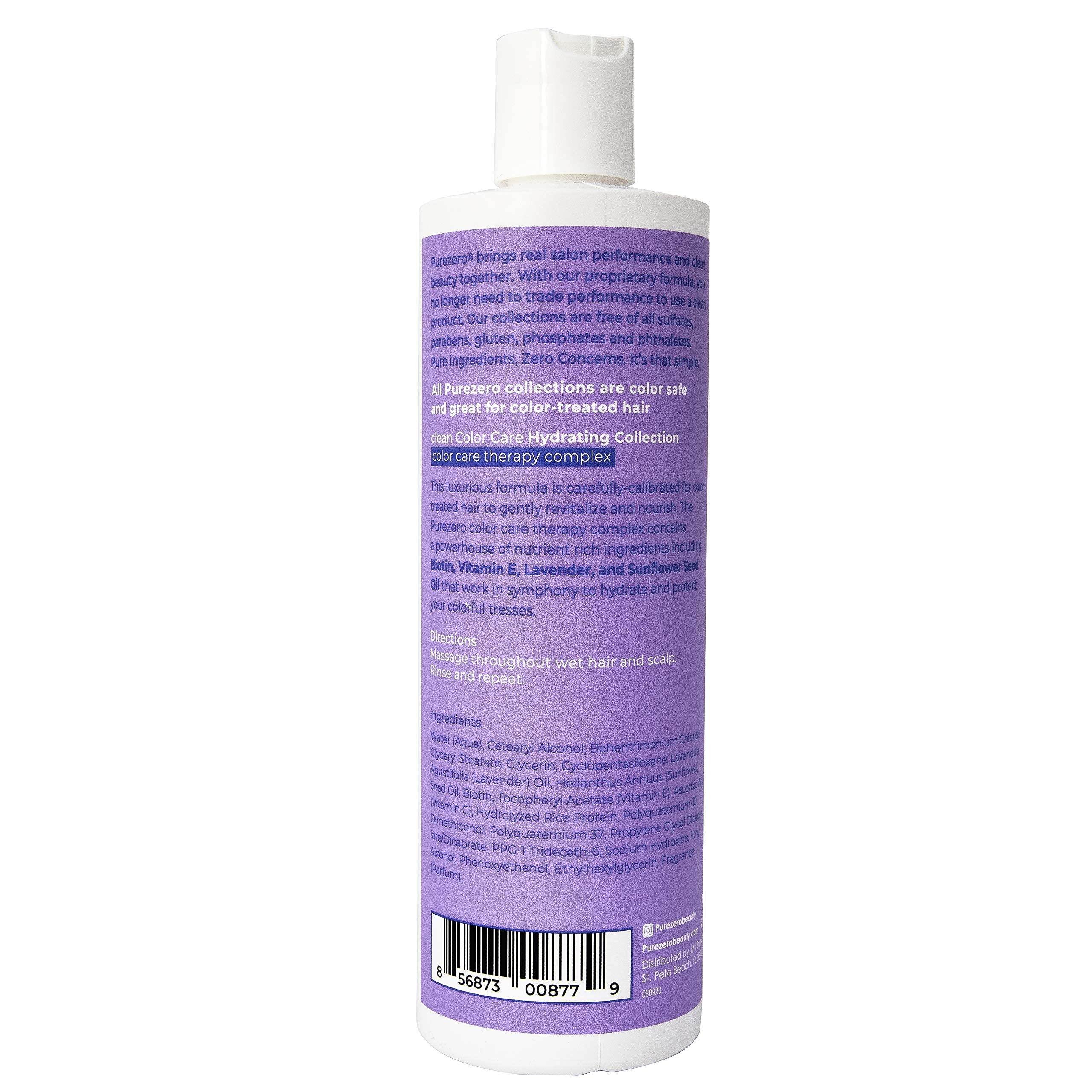 Purezero daily routine setup shows shampoo and conditioner pairing for color-treated hair