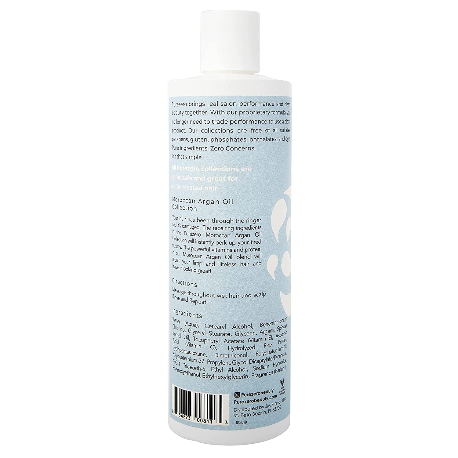 Purezero made in USA certification badge on product label