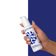 Purezero on bedroom nightstand illustrating evening skincare routine
