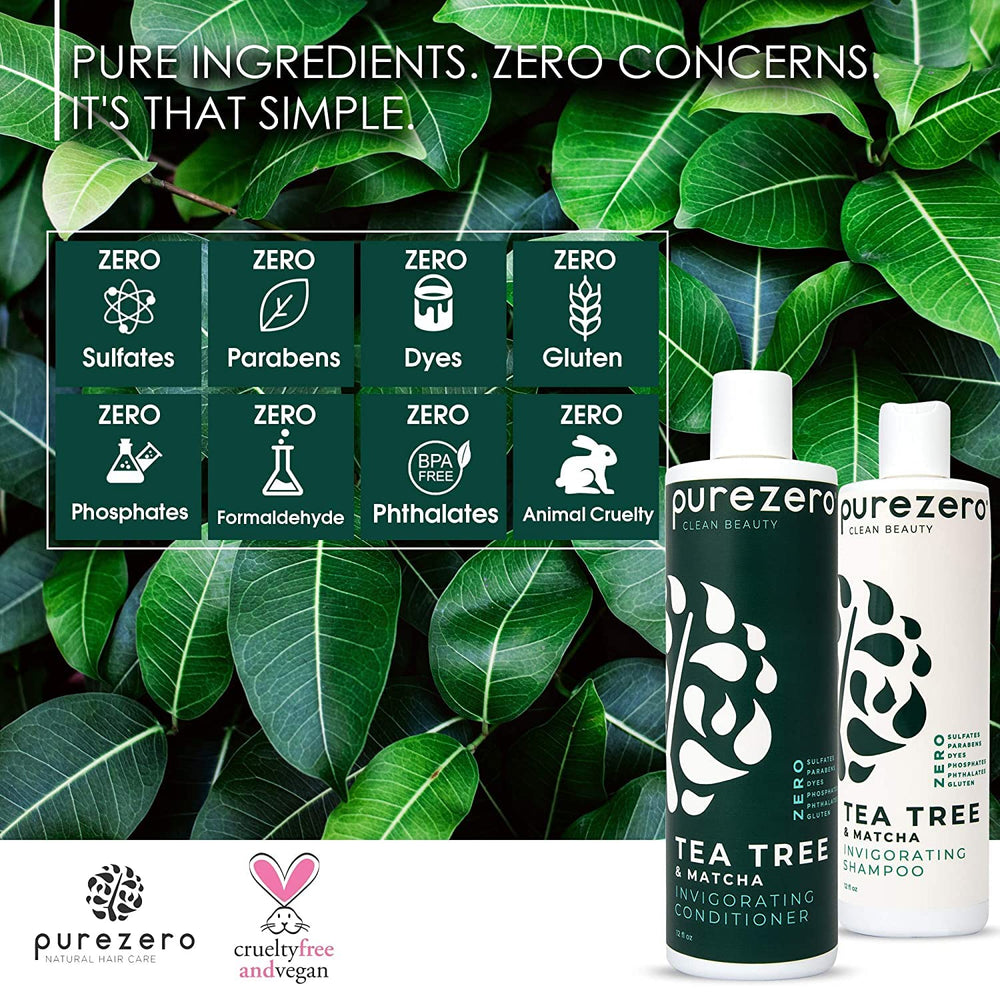 Purezero Tea Tree and Matcha Set packaging showcasing the duo.