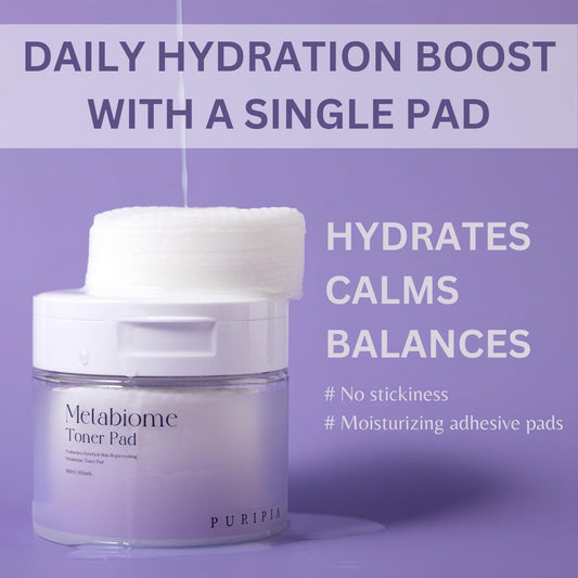 Puripia Metabiome toner pad smooth side for hydration