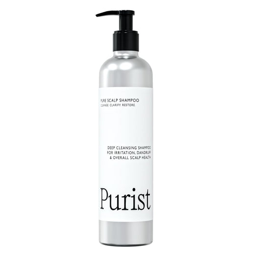 Purist Natural Shampoo bottle front view for a soothing cleanse