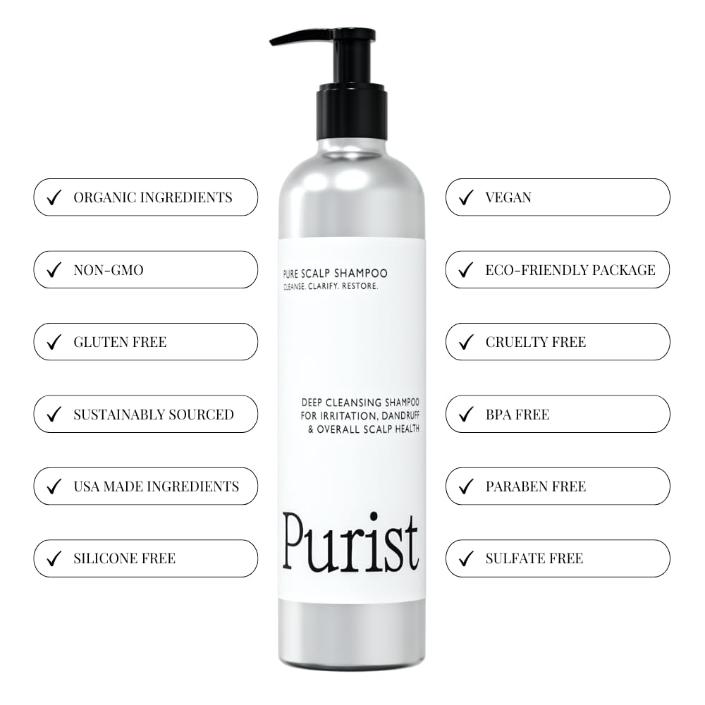 Purist Natural Shampoo foam lather indicating gentle daily cleansing