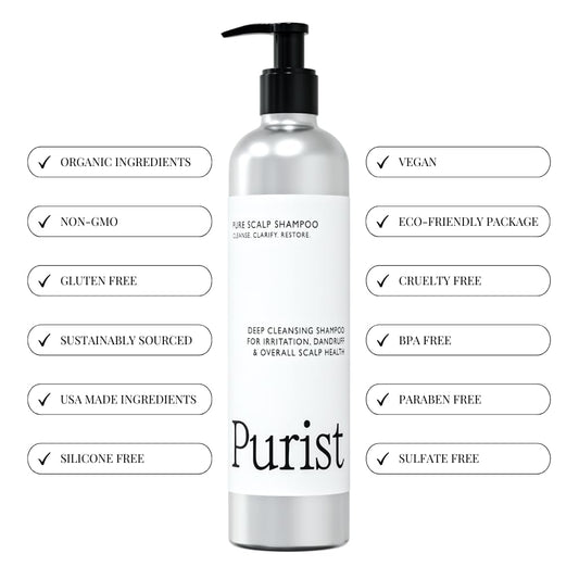 Purist Natural Shampoo foam lather indicating gentle daily cleansing