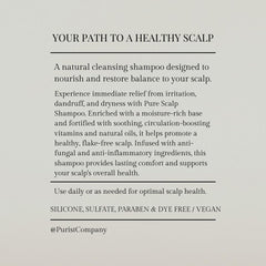 Purist Natural Shampoo vitamin-infused formula supporting scalp vitality