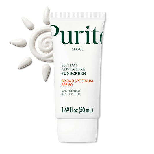Purito sunscreen SPF 50 bottle with ultra-smooth texture for instant absorption
