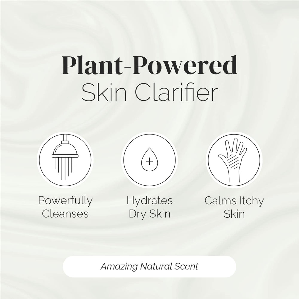 Puriya Tea Tree Body Wash packaging highlights vegan formula and eco-conscious ingredients.