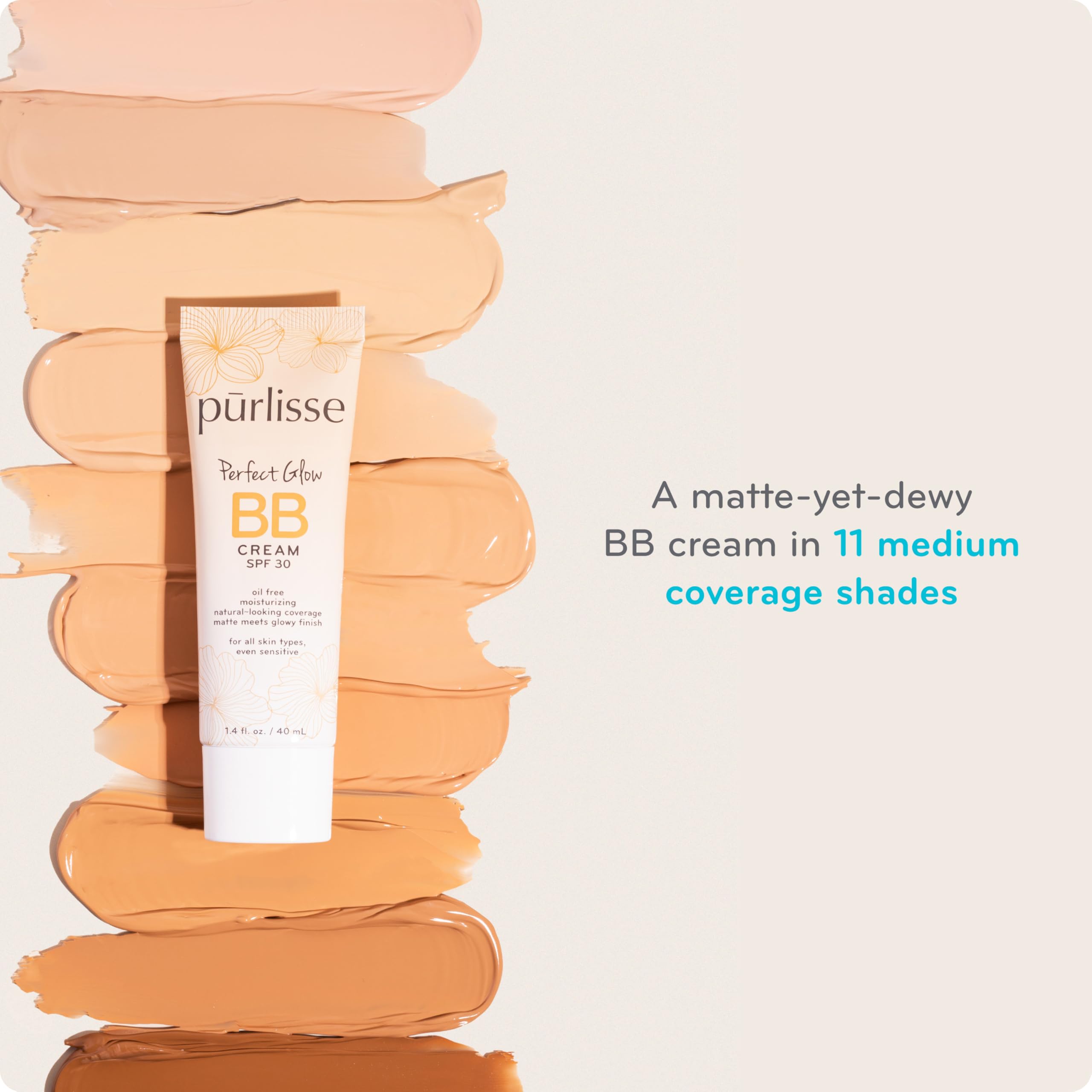 Purlisse BB Cream being applied with fingers for blending