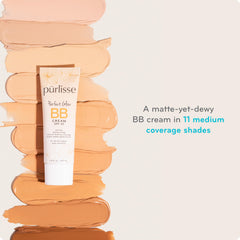 Purlisse BB Cream being applied with fingers for blending