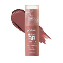 purlisse Blush Glow Moving Mauve close-up showing creamy, buildable color for cheeks and lips