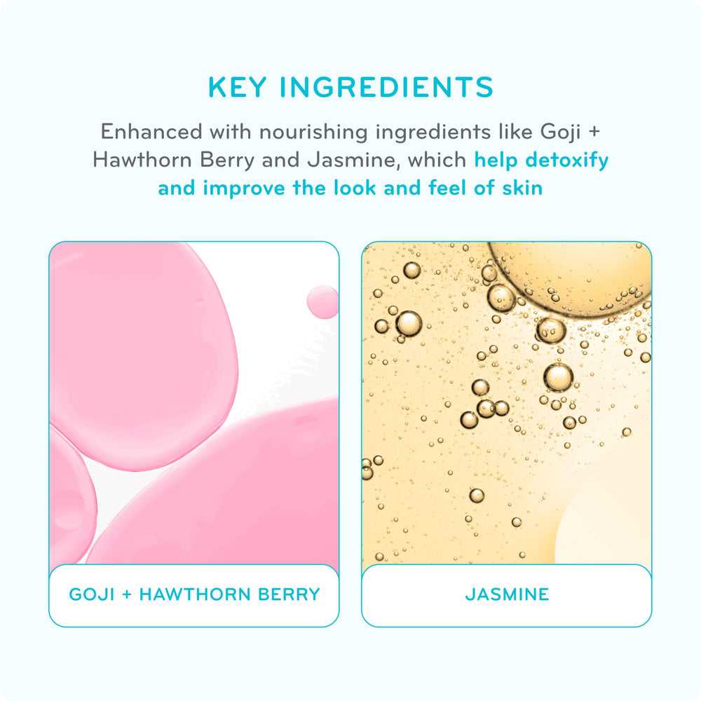 pūrlisse Goji Hawthorn Berry ingredients jar highlights nourishing formula.