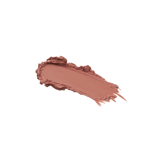 Pūrlisse ViVi Glow BB Blush Stick swiped on cheek for dewy warmth.