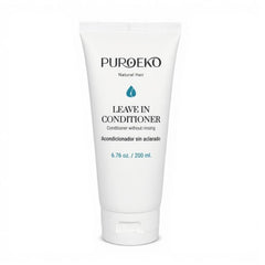 PUROEKO Hydrating Leave-In Bottle close-up highlights instant moisture for smooth hair.