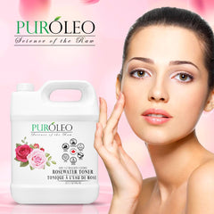 PURÓLEO Rose Water mist close-up showing delicate floral spray.