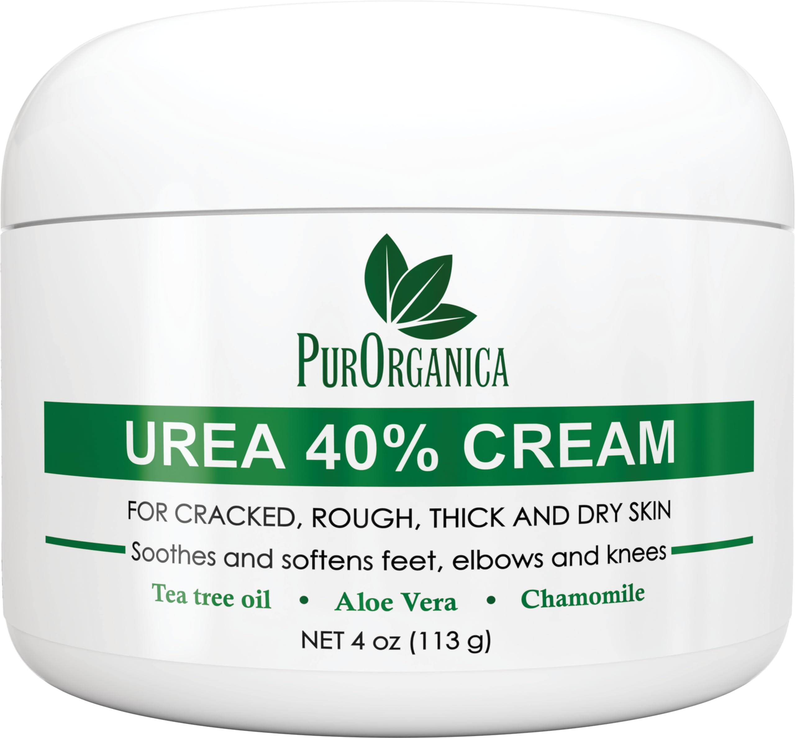 PurOrganica Urea 40% Foot Cream on heel for smoothing dry skin.