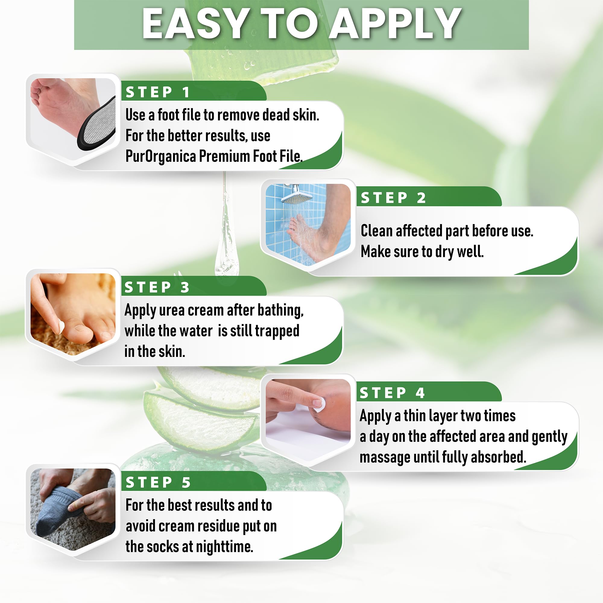 PurOrganica Urea 40% Foot Cream two-pack offers convenient ongoing care.