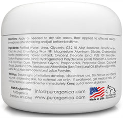 PurOrganica Urea 20% foot care routine for dry skin.