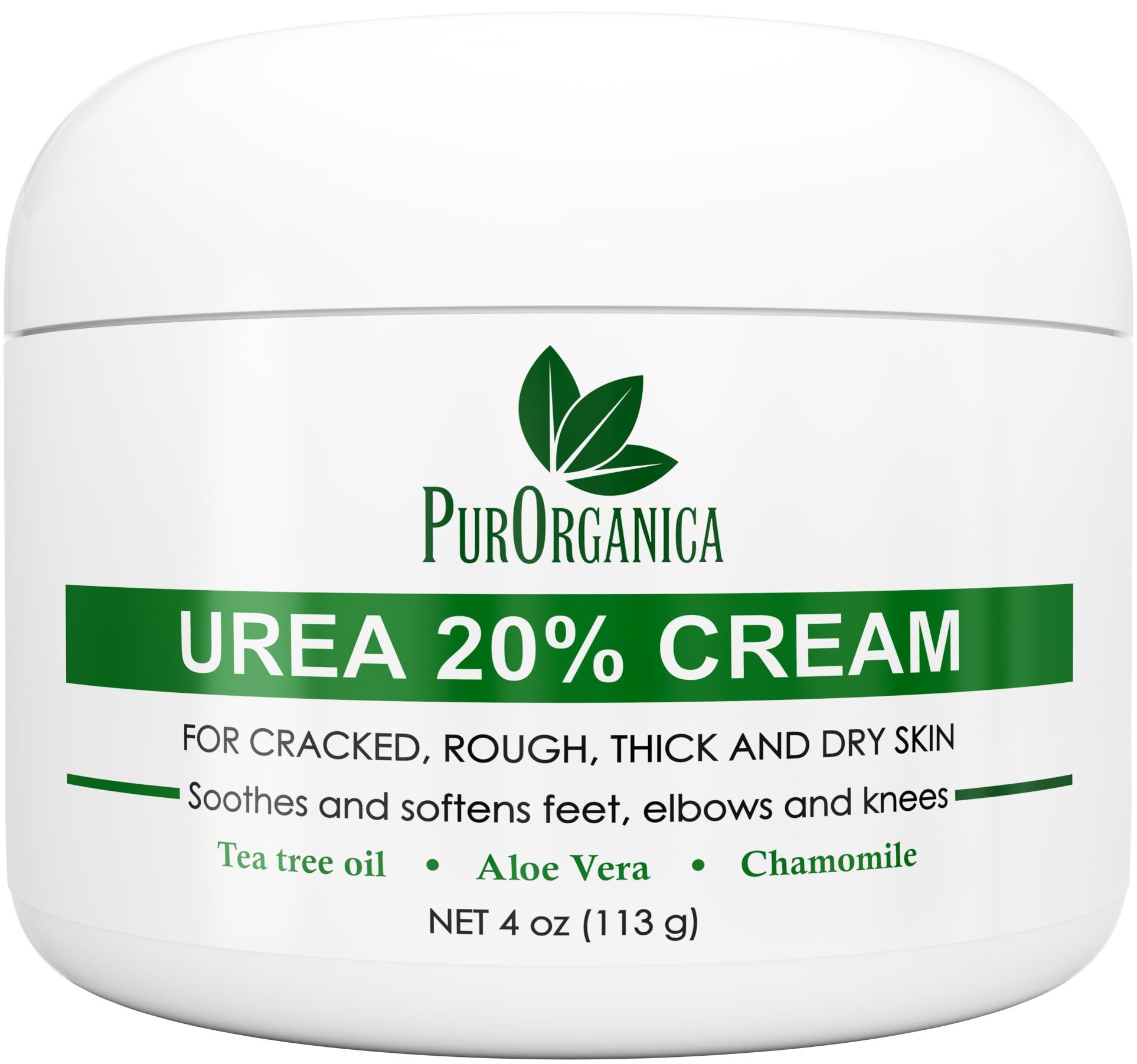PurOrganica Urea 20% foot cream application for hydrated feet.