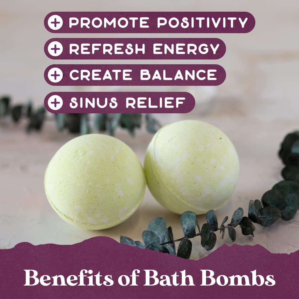 Purple Canyon gift box with eucalyptus bath bombs ready to present as a thoughtful self-care gift.