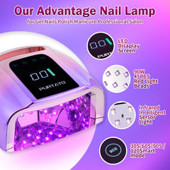 Purtato cordless lamp with 15600mAh battery enabling portable use