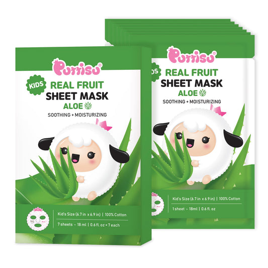 Puttisu kids face mask application closeup shows easy placement.