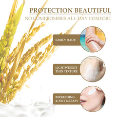 Putyhet Relief Sun SPF50 label close-up highlighting vegan formula.