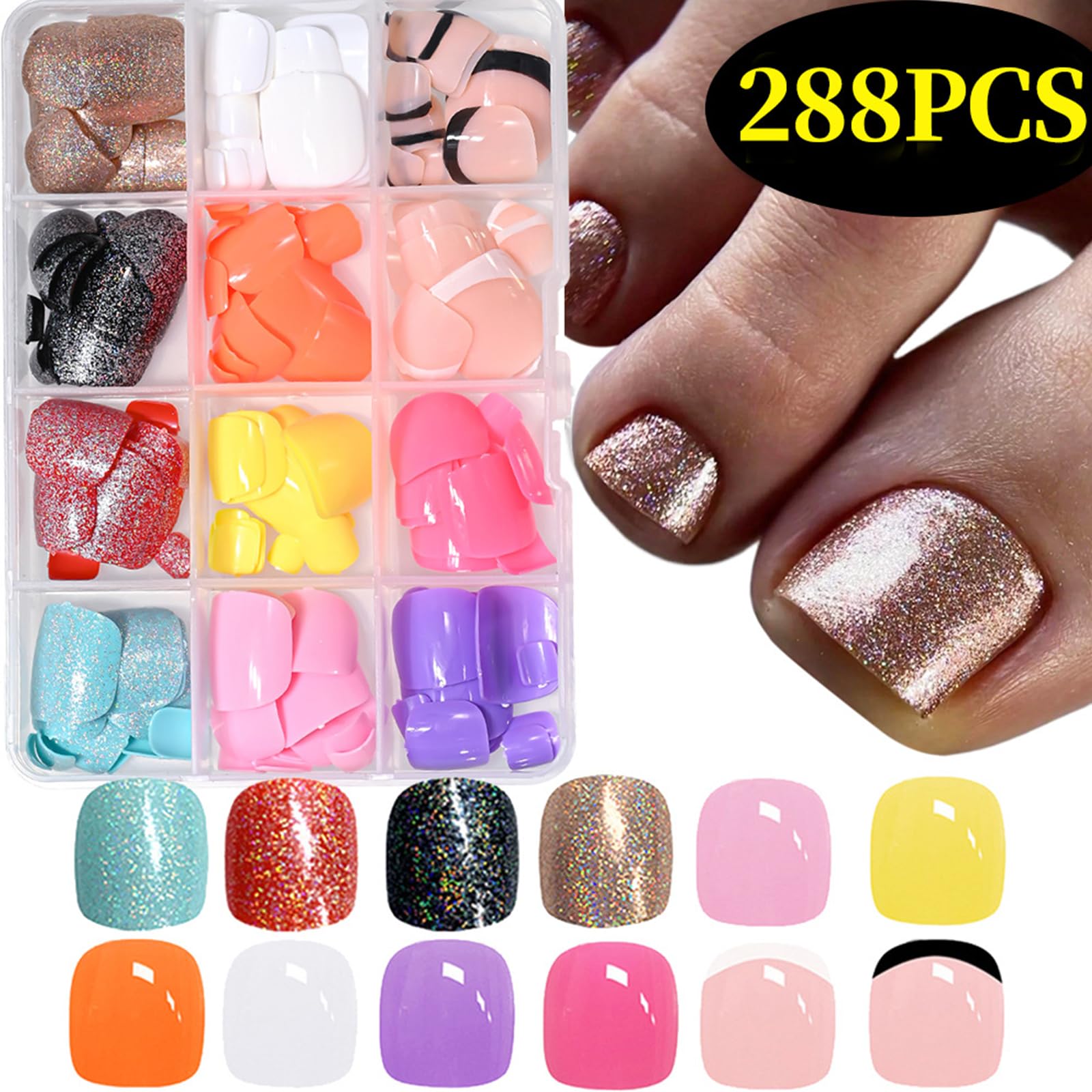 Puyokinm adhesive nail tabs pack for easy DIY nails.