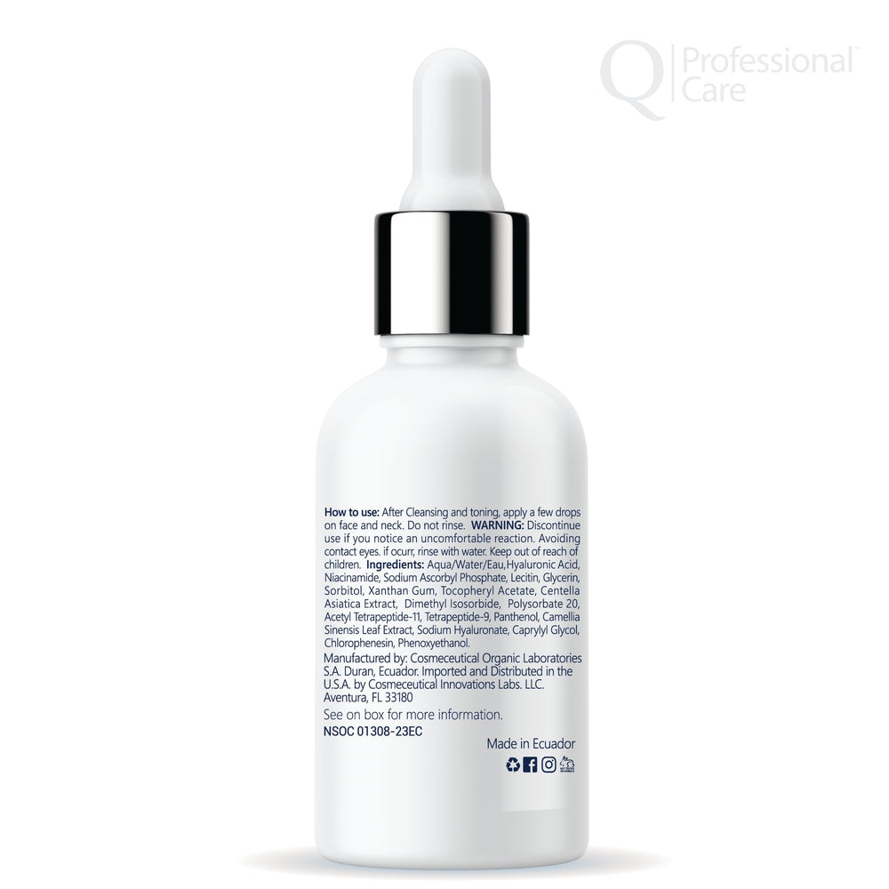 Q|Professional Care Serum for Face daily use for ongoing hydration and care.