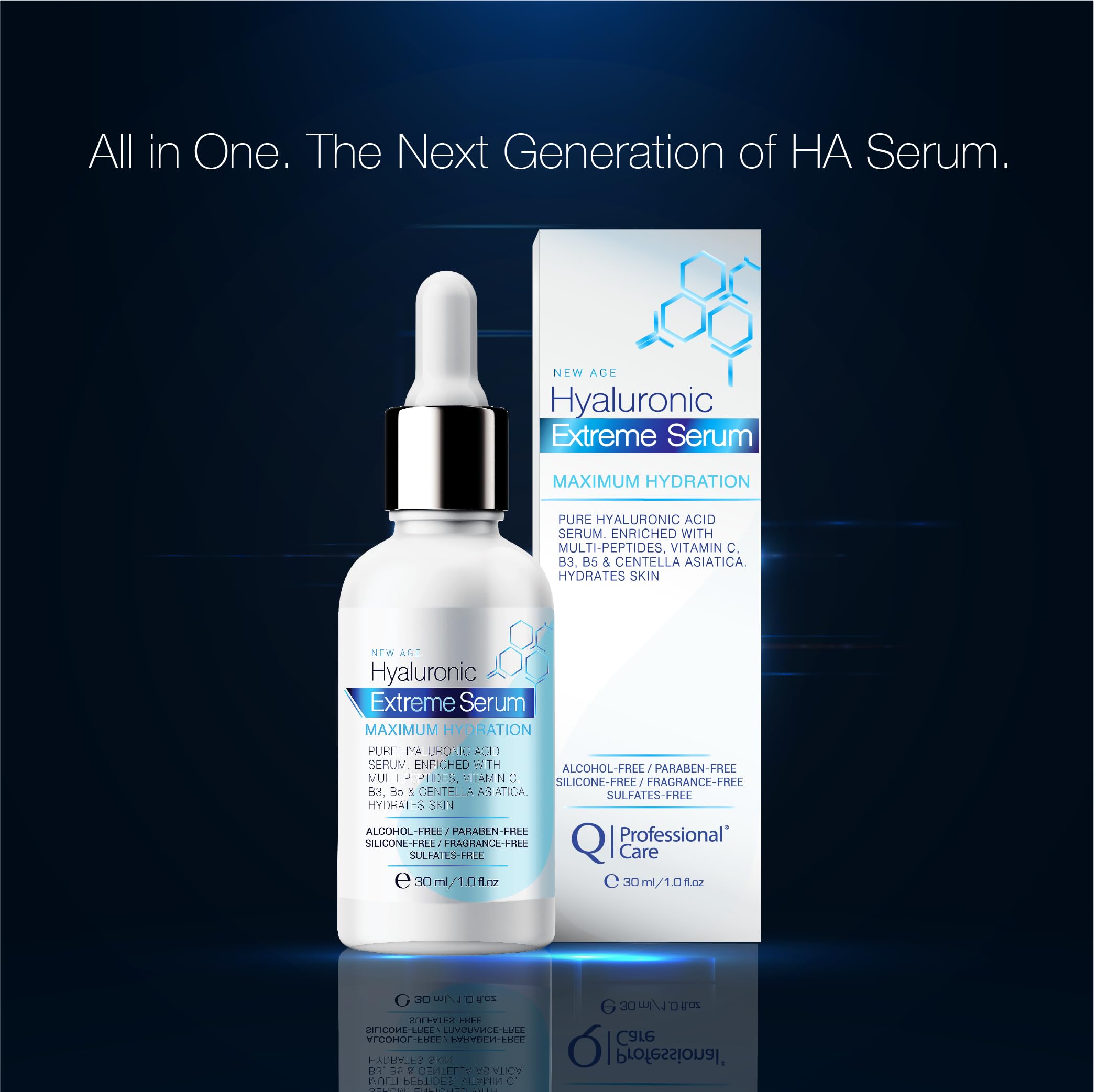 Q|Professional Care Serum for Face gel texture ideal before makeup routine.