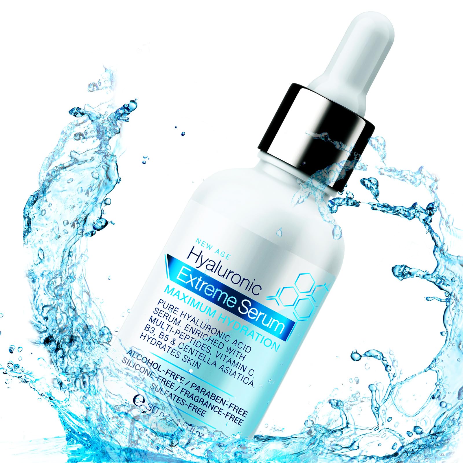 Q|Professional Care Serum for Face with hyaluronic acid for deep hydration.