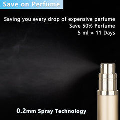 Qavhun travel atomizer with metal shell designed for on-the-go fragrance.