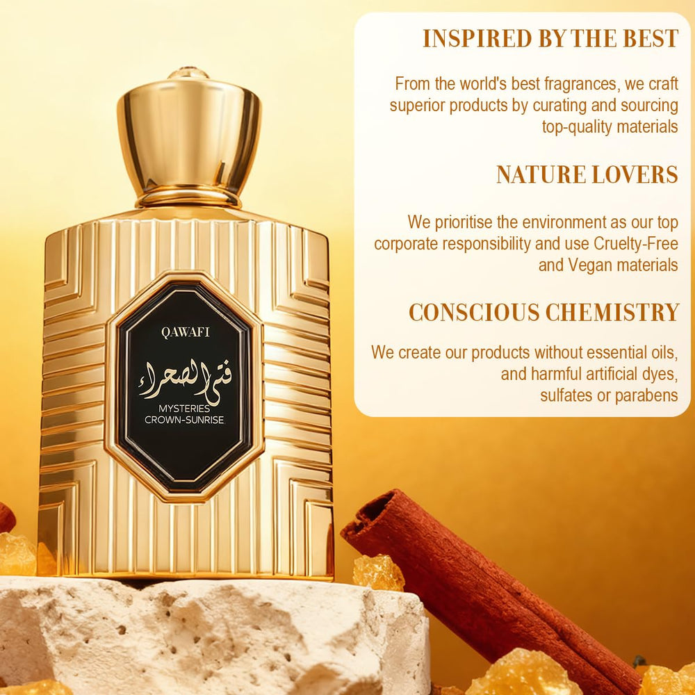 QAWAFI Mysteries Crown Sunrise ready-to-wear scene for daily use.