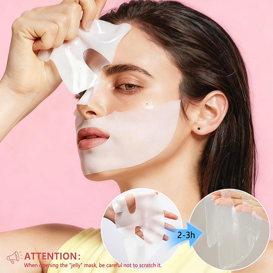 Qawnfy real deep mask sheet on face delivering gentle hydration.