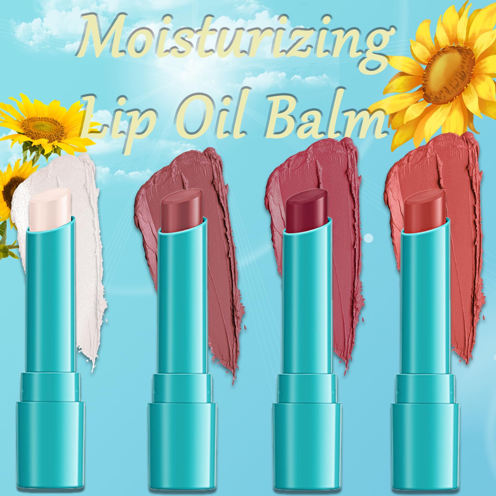 Qawnfy lip tint four shades — versatile color options for layering.