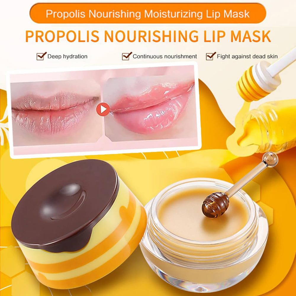 QBPPSSRY lip balm sleeping mask honey-dipper applicator close-up for hygienic use